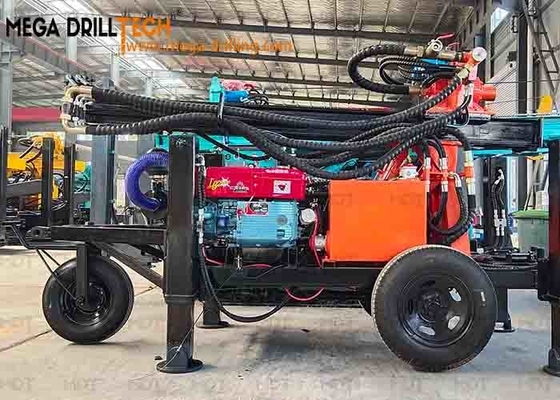 Rơ moóc bánh xe Máy khoan giếng nước tích hợp Thủy lực cầm tay nhỏ