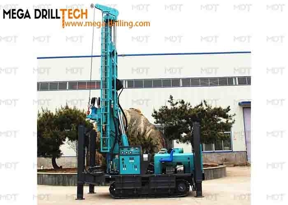 Máy khoan lỗ khoan nước bằng khí nén bánh xích thép 350m Máy khoan không khí DTH