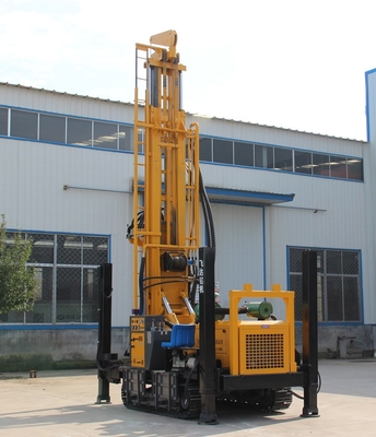 Máy khoan giếng nước di động thủy lực crawler khoan với bộ tản nhiệt phụ trợ