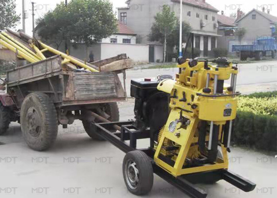 Máy khoan trục chính lõi địa chất Diesel di động sâu 200m cho giếng nước